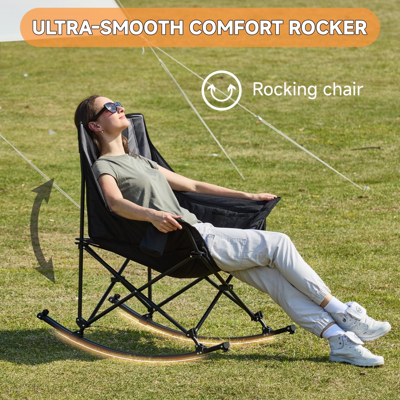 Youtanic padded-seat detail showing high-density padding for neck and back.