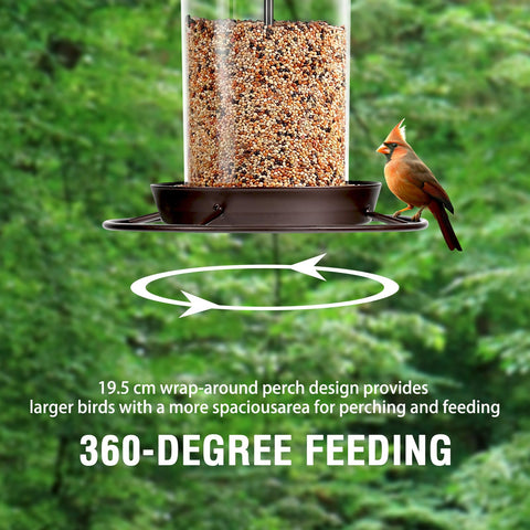 Youvip weatherproof roof keeps seed dry with drainage holes