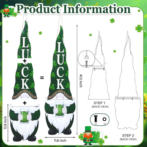 Youyole wooden St. Patrick's Day banner with sturdy, lasting decor for outdoor use