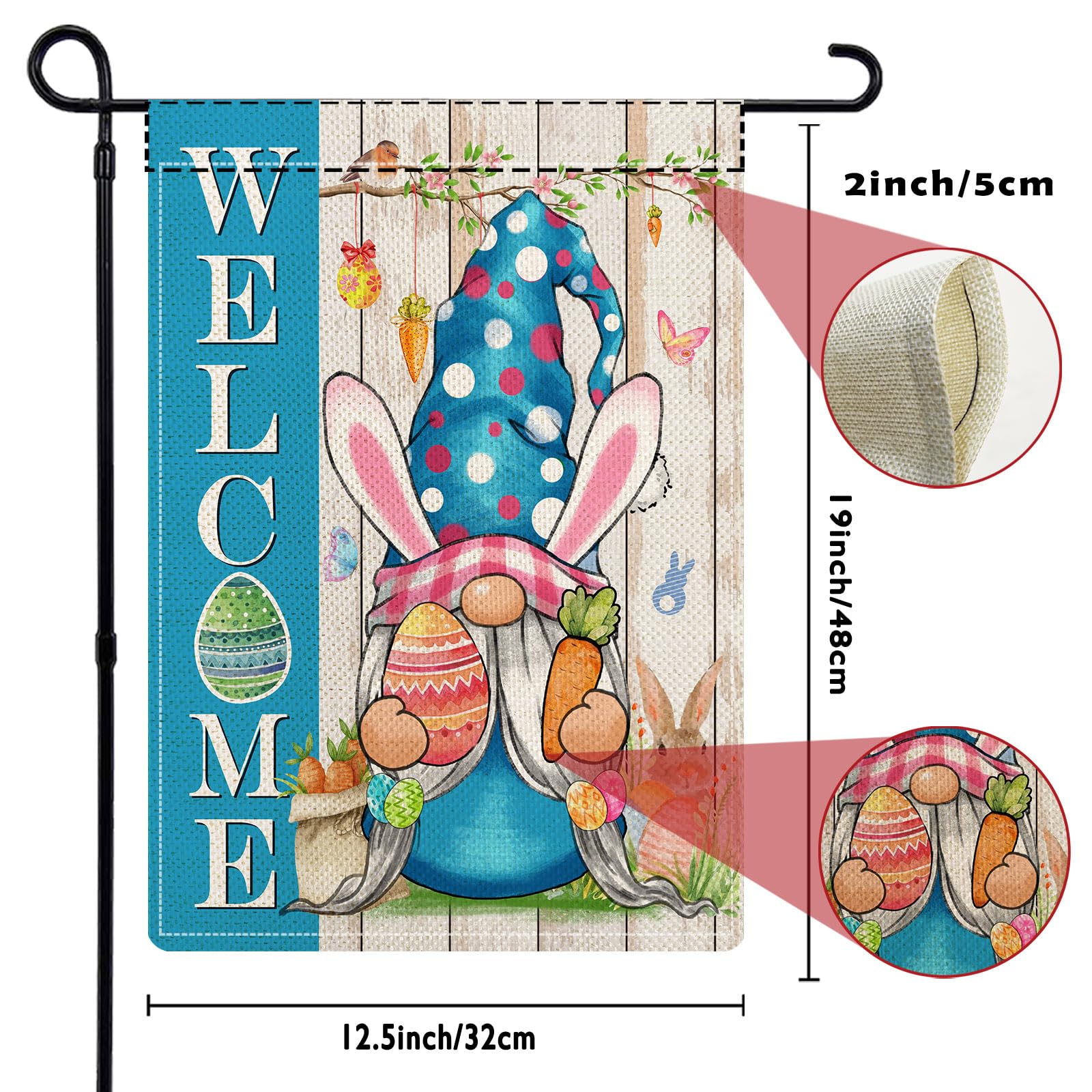 YOVOYOA christmas gnome flag 12x18 seasonal welcome decor