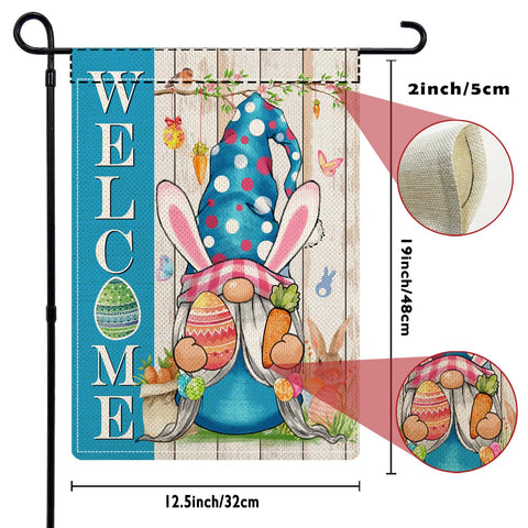 YOVOYOA christmas gnome flag 12x18 seasonal welcome decor