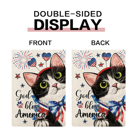 YOVOYOA cat garden flag Thanksgiving, cozy seasonal flair.