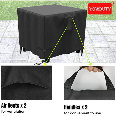 YOWDUTY breathable air vents prevent moisture buildup on the cover.