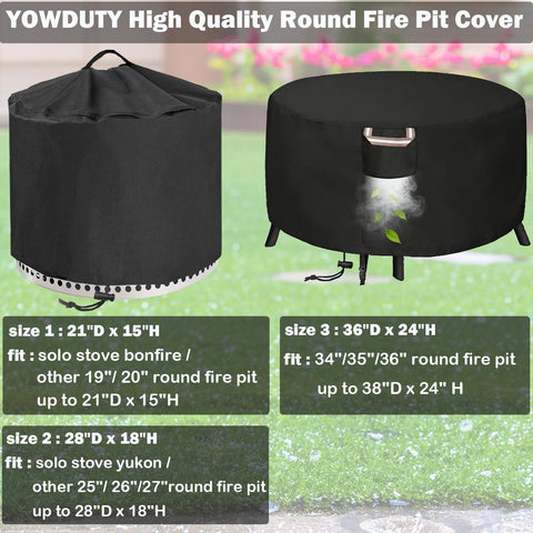YOWDUTY compatibility for 19-20 inch round pits ensures broad use.