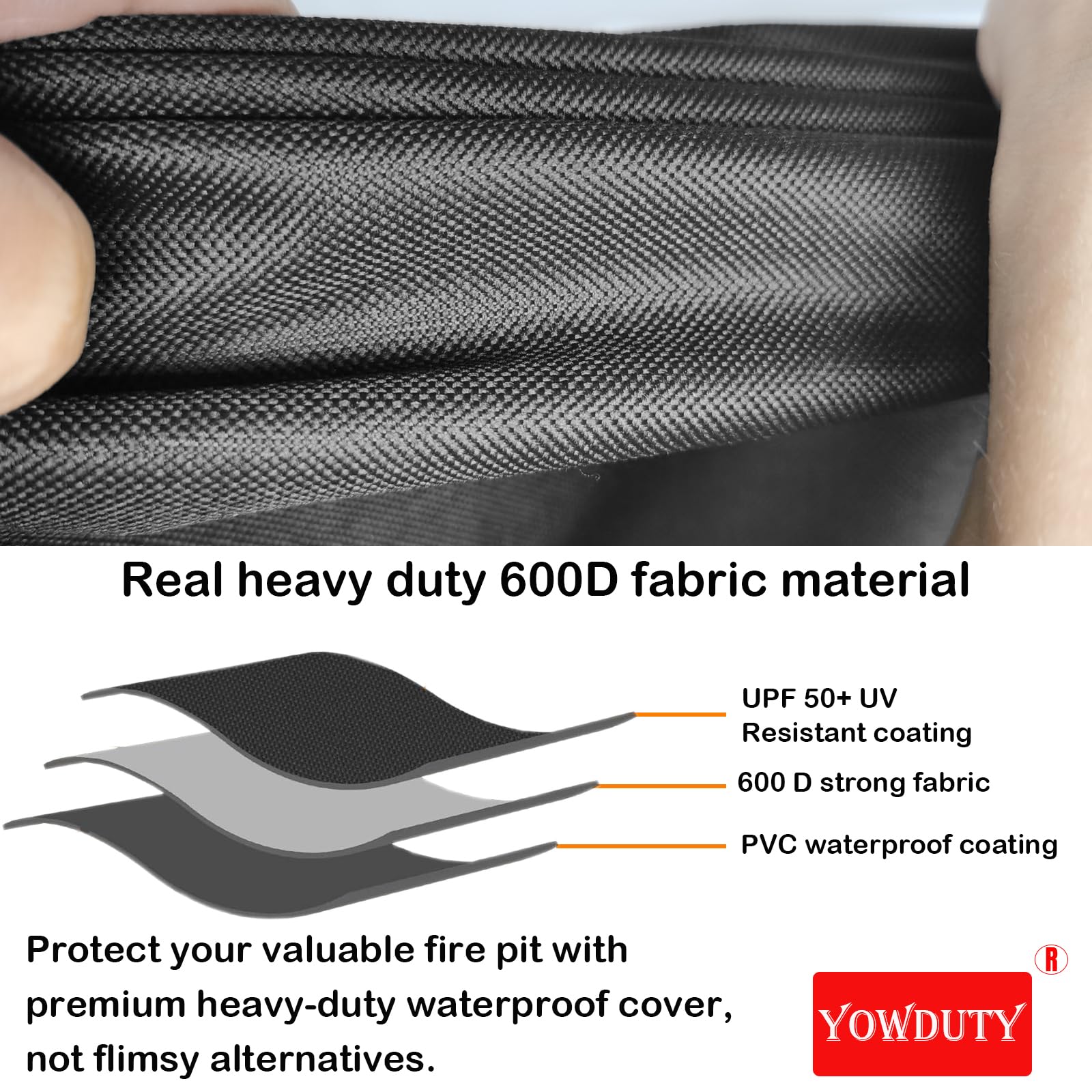 YOWDUTY windproof design with buckles and drawstring holds firmly.
