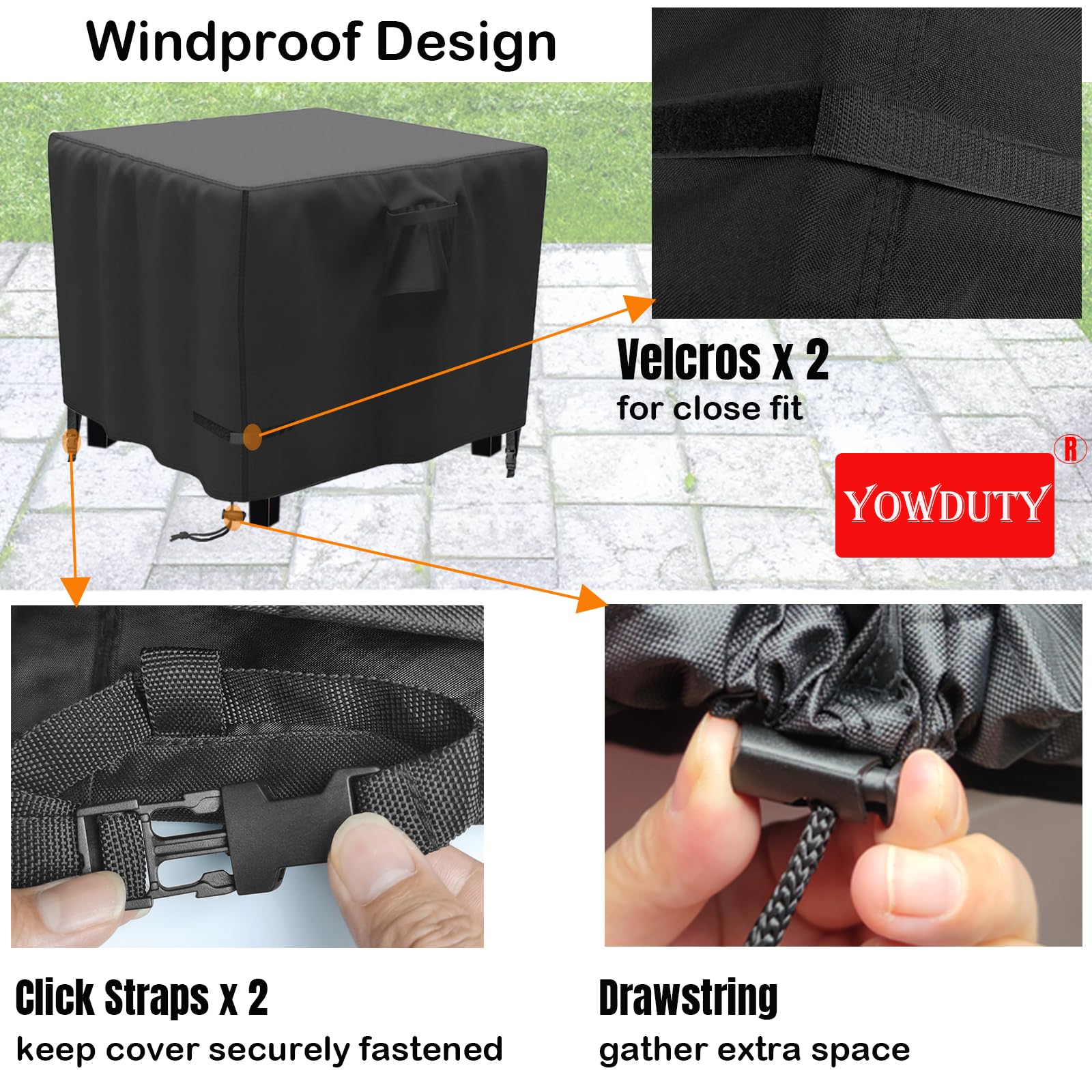 YOWDUTY breathable side vents promote airflow while protecting contents.