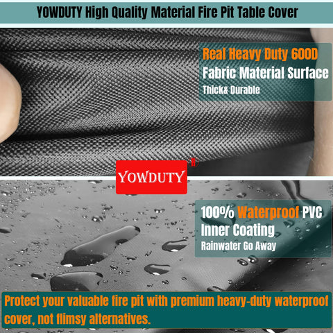 YOWDUTY heavy-duty 600D fabric resists tearing for outdoor use.