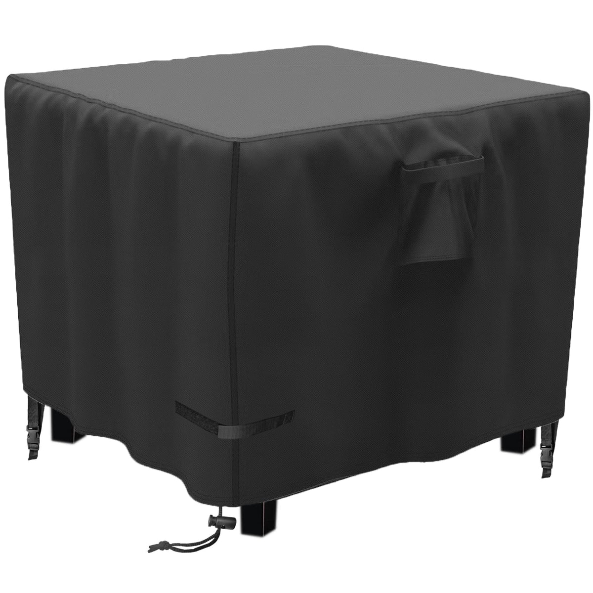 YOWDUTY propane fire pit cover front view protects a 32-inch pit.