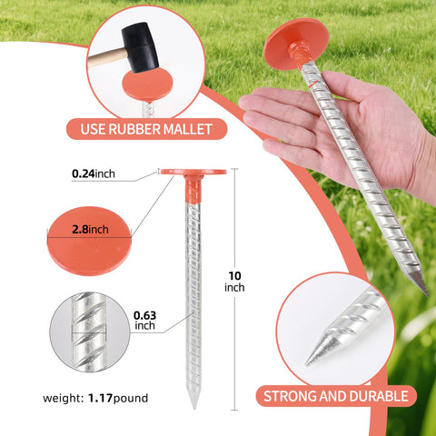Yowiiha galvanized steel survey stake in a 4-pack for durability