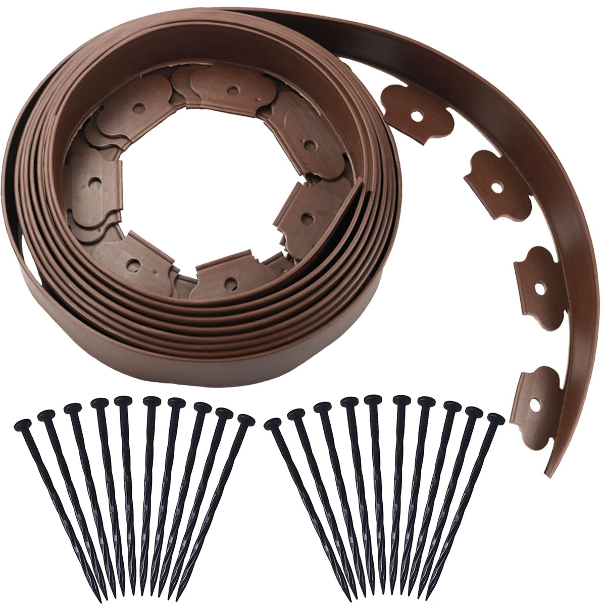 Yowlieu 20ft brown edging roll used to create clean lawn borders and easy installation