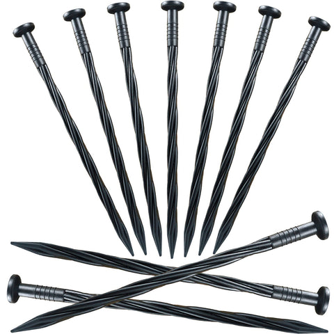 Yowlieu spiral edging stakes securing borders with strong ground grip.