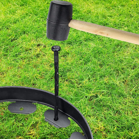 Yowlieu 8-inch spike with a 3/4-inch cap anchors fabric securely.