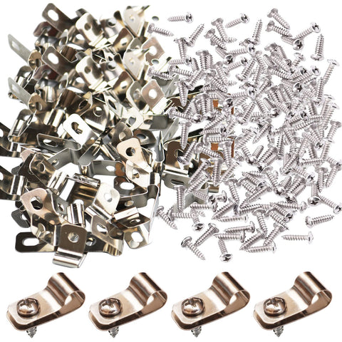 Yowlieu fence clamps package with screws for quick, secure 12-16 gauge fencing