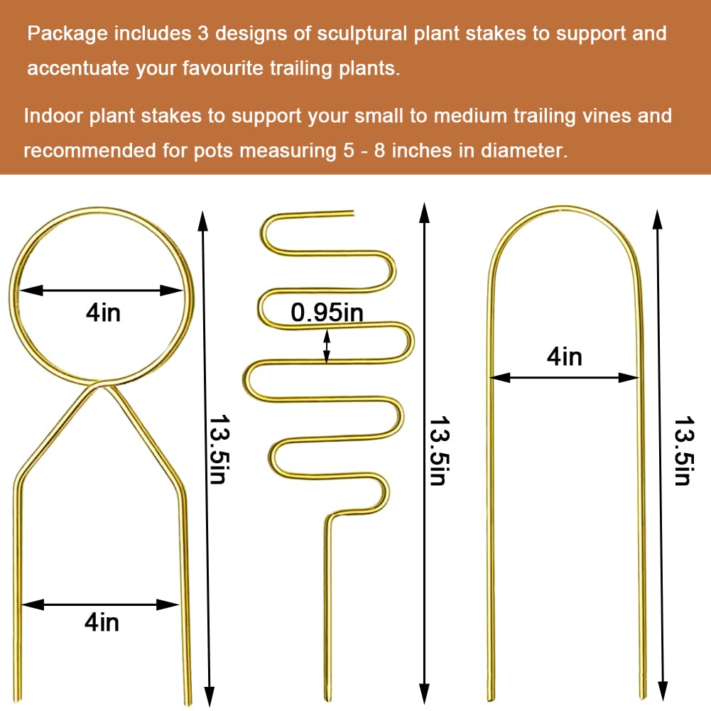 Yowlieu gold plant trellis set close-up shows sturdy iron and rustproof coating