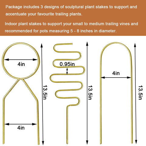 Yowlieu gold plant trellis set close-up shows sturdy iron and rustproof coating