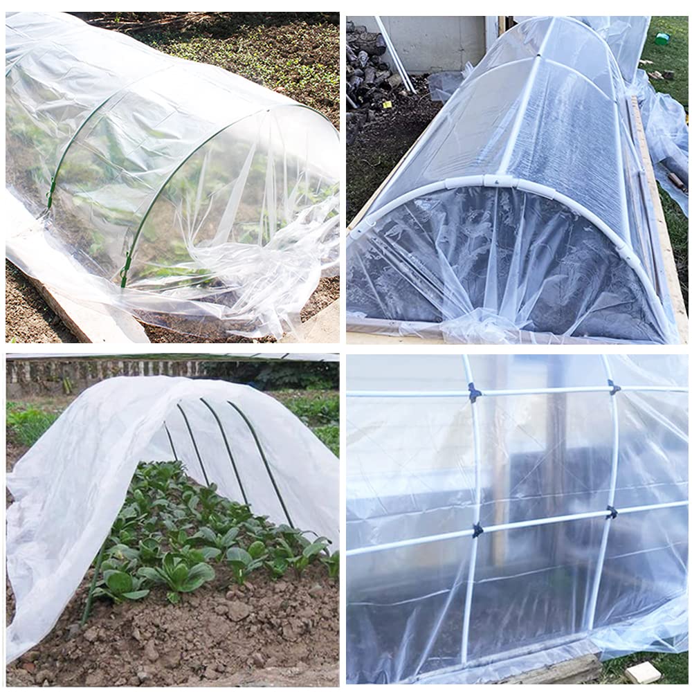 Yowlieu multi-use greenhouse plastic sheet shields crops from weather and frost.
