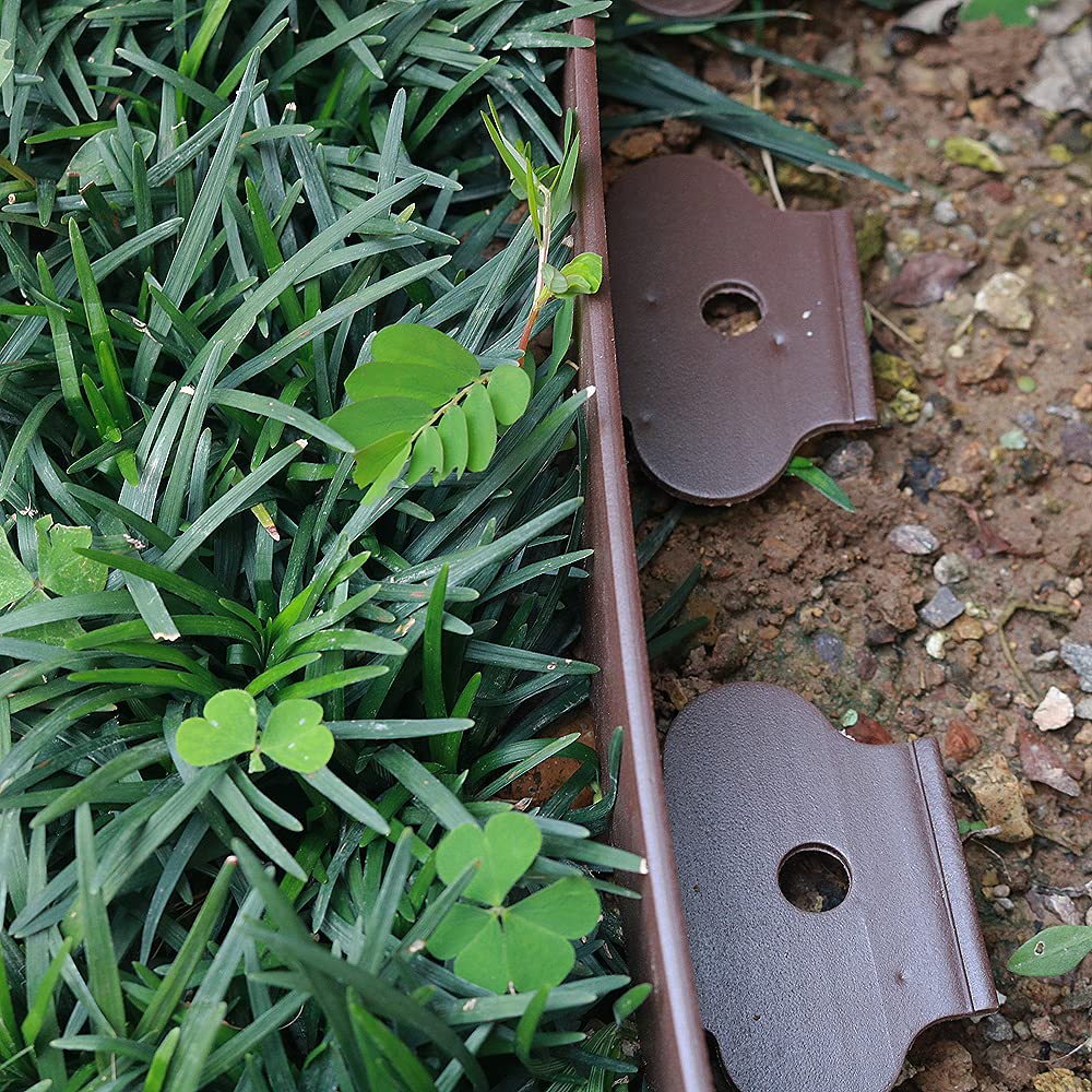 Yowlieu no-dig landscape border around trees and flower beds