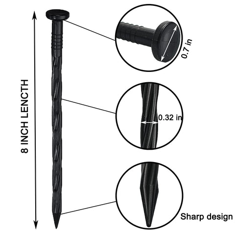Yowlieu plastic edging nail resists rust for long-lasting outdoor use.