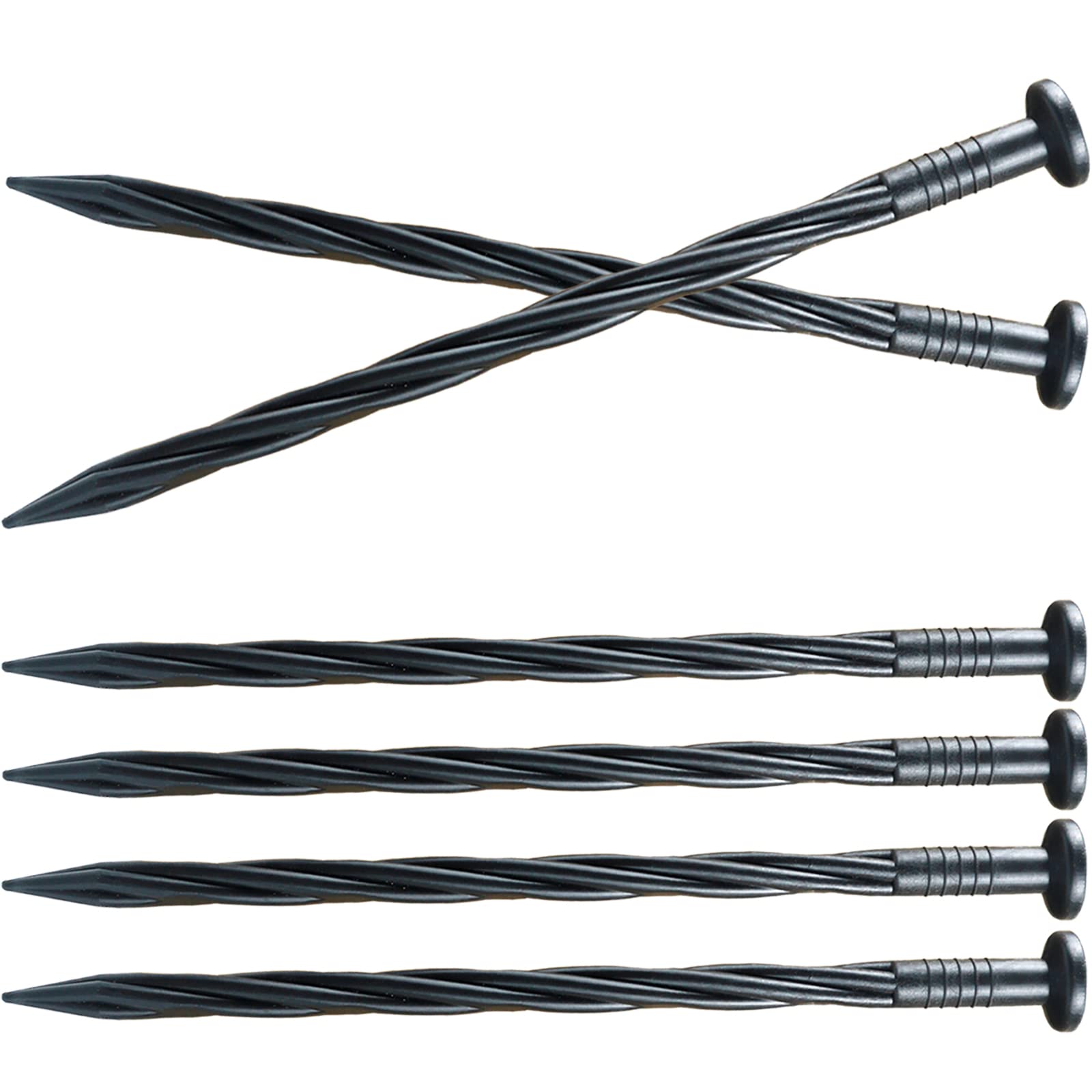 Yowlieu spiral anchoring spike 8-inch secures edging against wind and rain.
