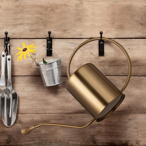 Yowonmetal indoor-outdoor watering can ideal for balcony planters.