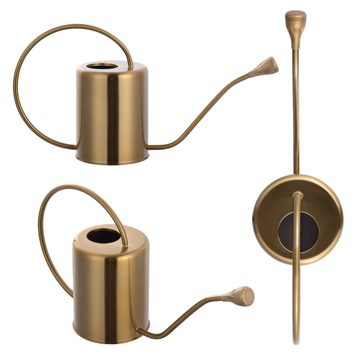Yowonmetal rust-proof stainless steel watering can for durable outdoor use.