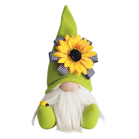 YOWOY sunflower garden gnome plush decor for outdoor charm and luck.