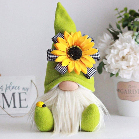 YOWOY Sunflower gnome home decor brings springtime cheer.