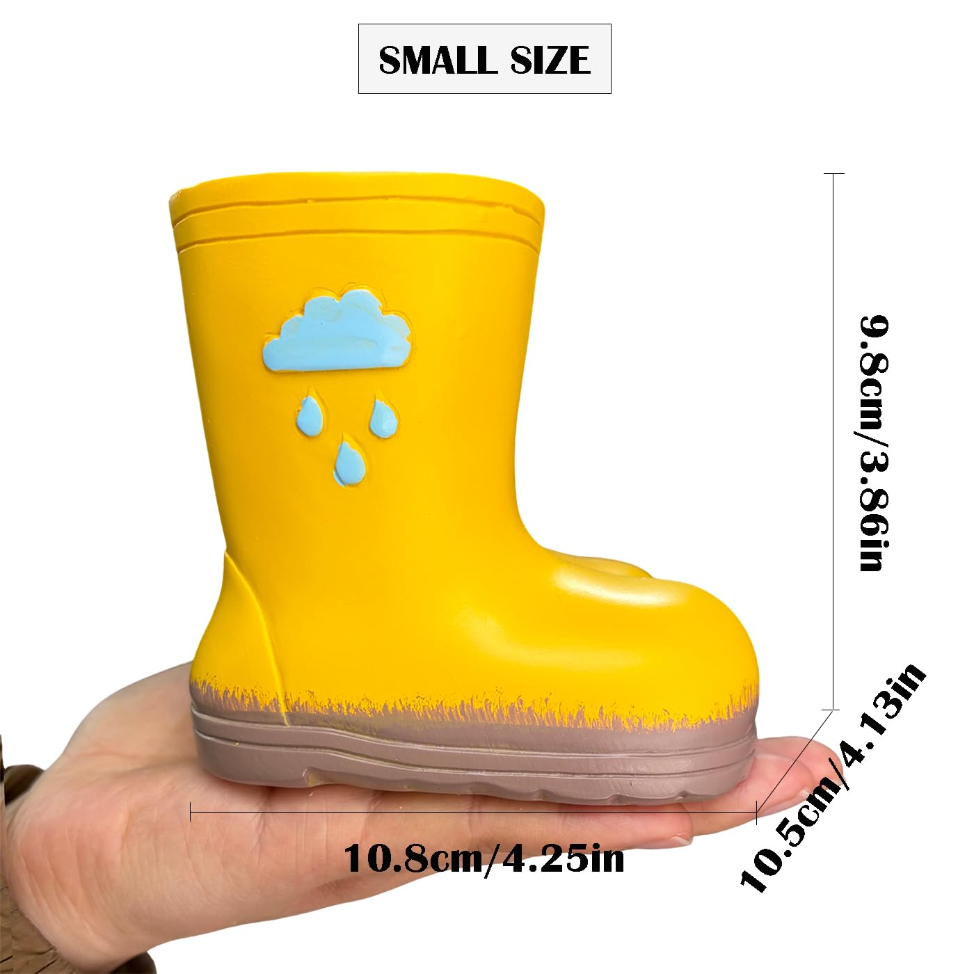 YOYLMAL cute boots planter, side view, adds whimsy to indoor plant displays