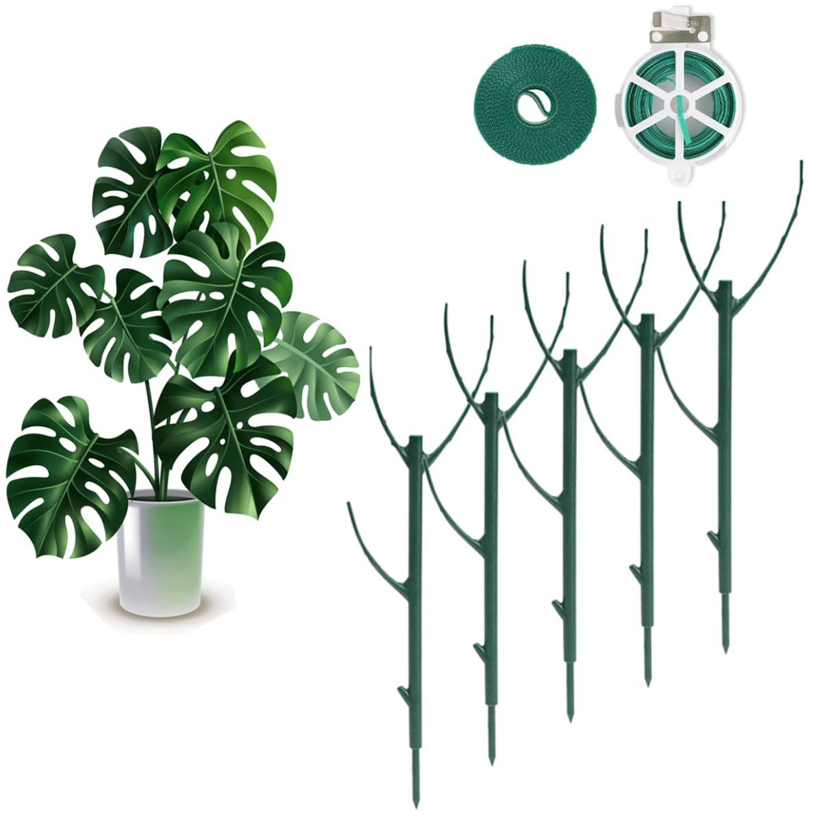 YOYOKIT stackable 38in plant stake supporting tall Monstera for upright growth