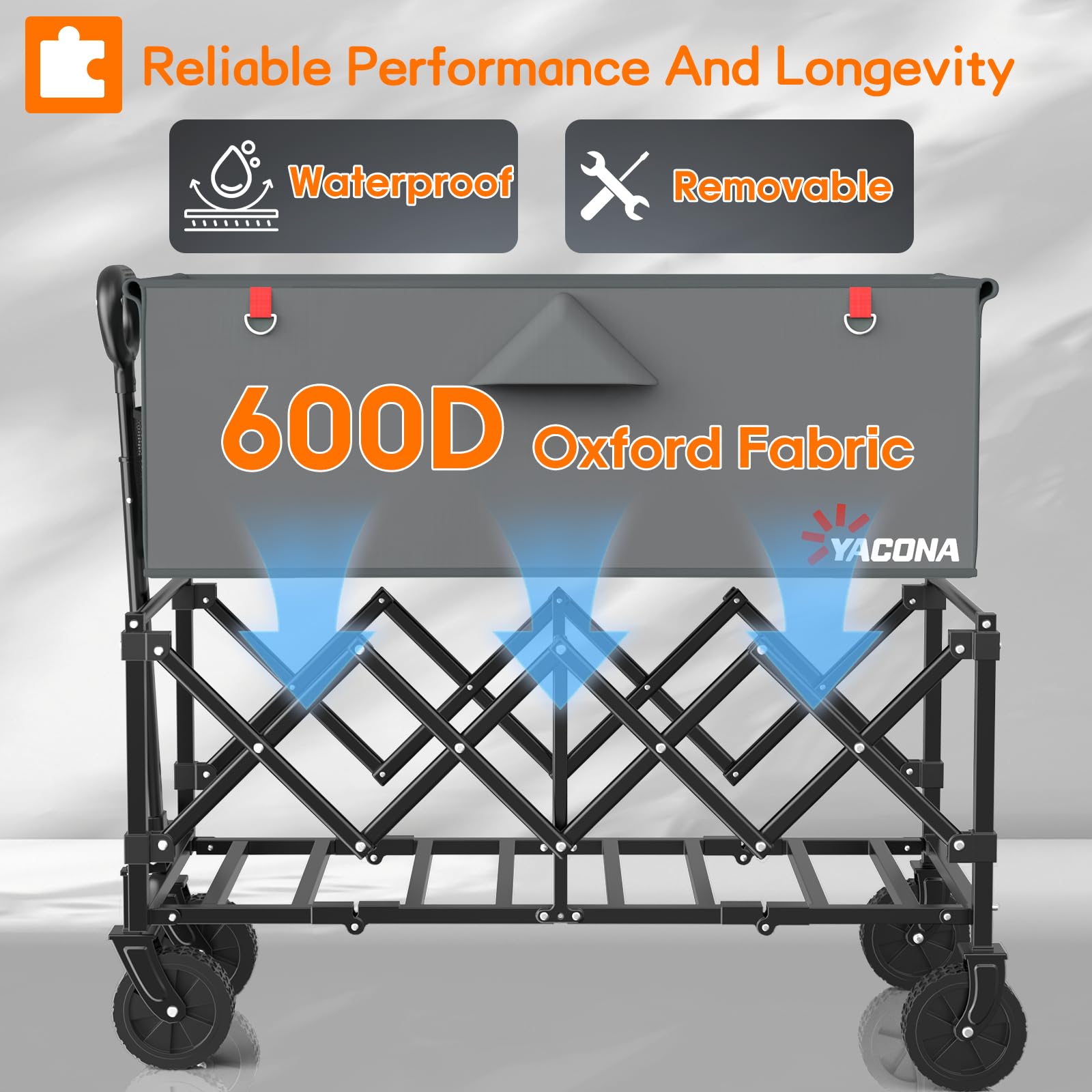 Yozoia ergonomic handle supports upright transport of groceries