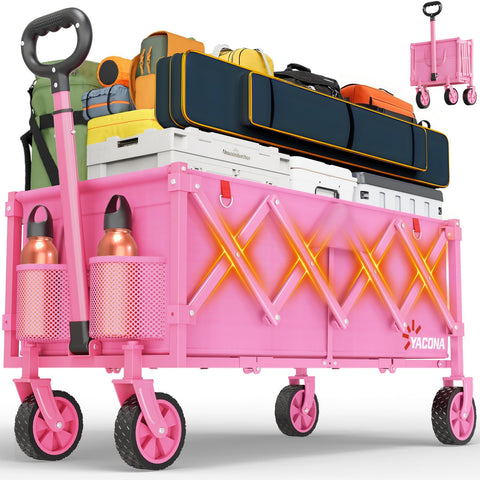 Yozoia 35-inch unfolded wagon with large 180L capacity for gear