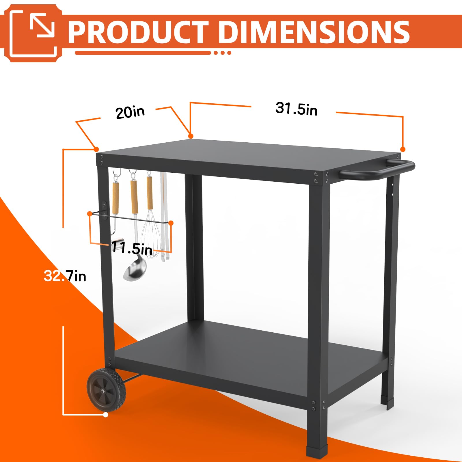Yozoia outdoor grill cart ideal for backyard parties and poolside gatherings.