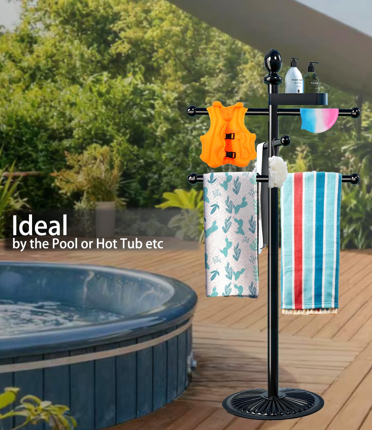 Yozoluck detachable assembly for quick poolside setup.