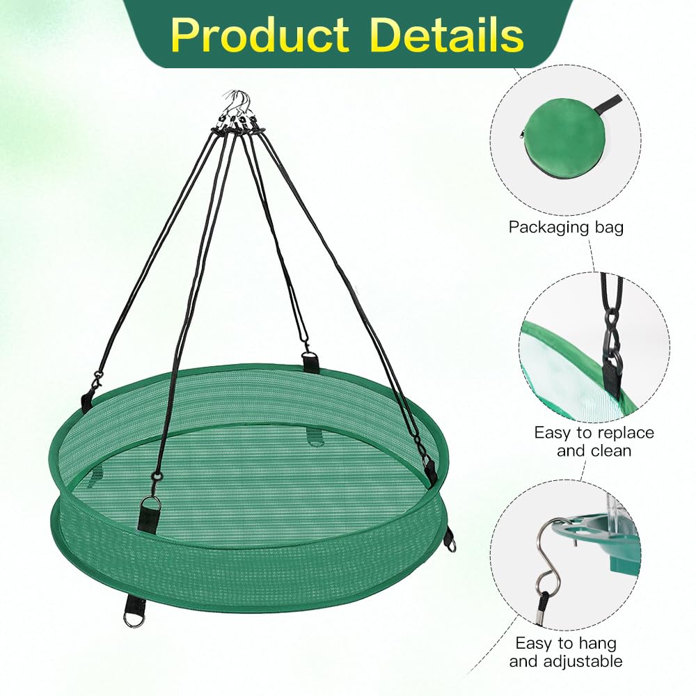 YPDiXDi bird seed catcher tray easy to clean after use.