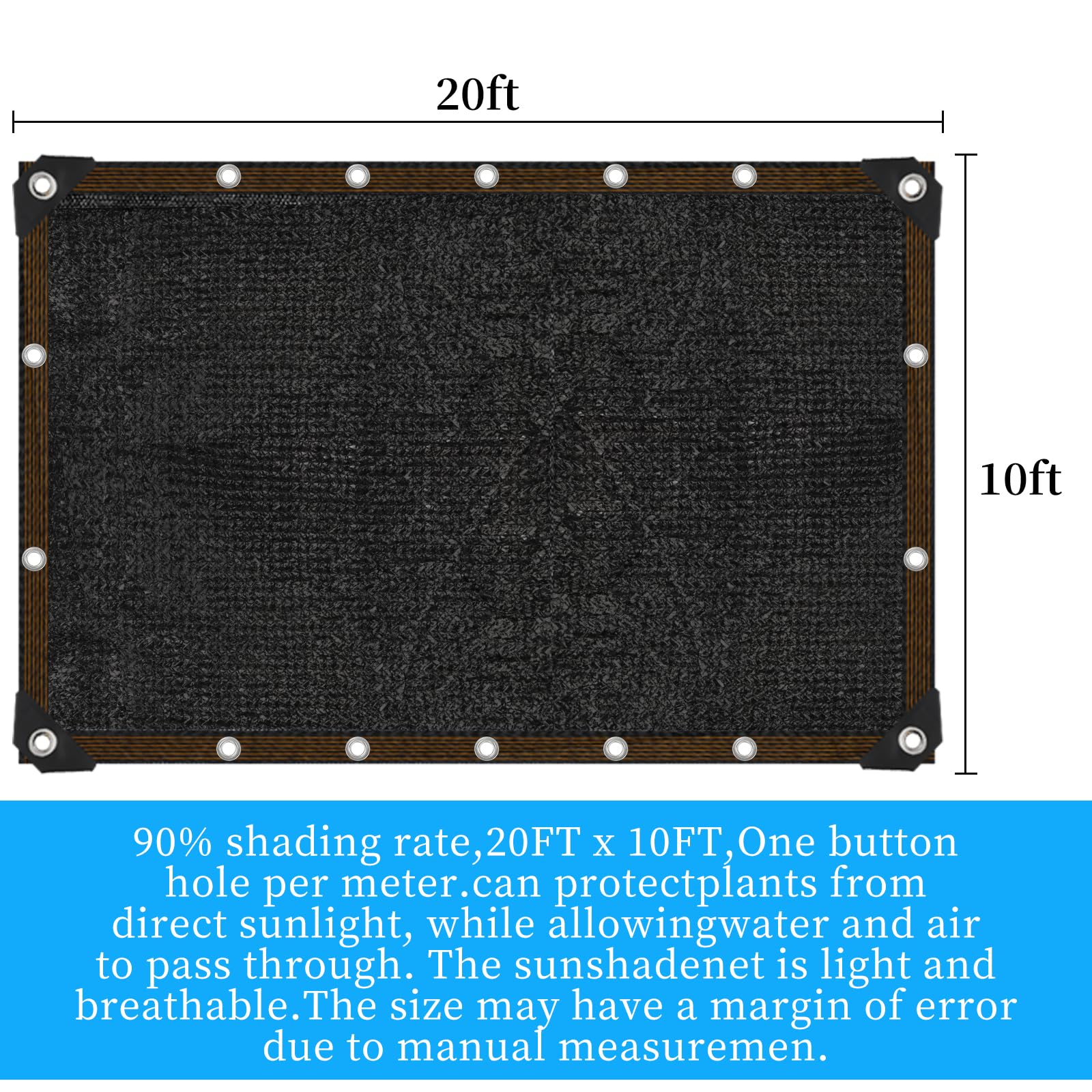YQLBGPRJ garden shade cloth during installation for easy tensioning.