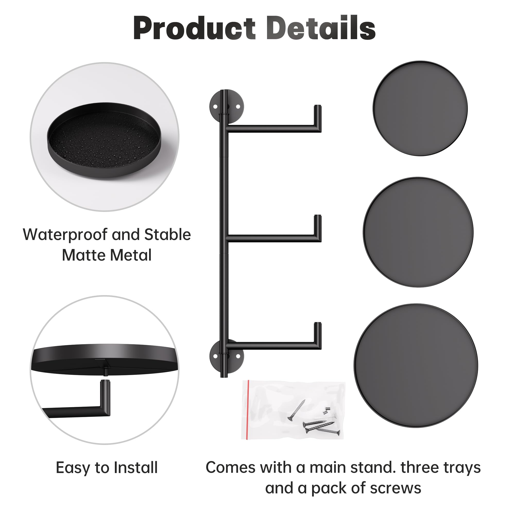 YQSLYSF metal plant rack with black powder coating suits modern interiors