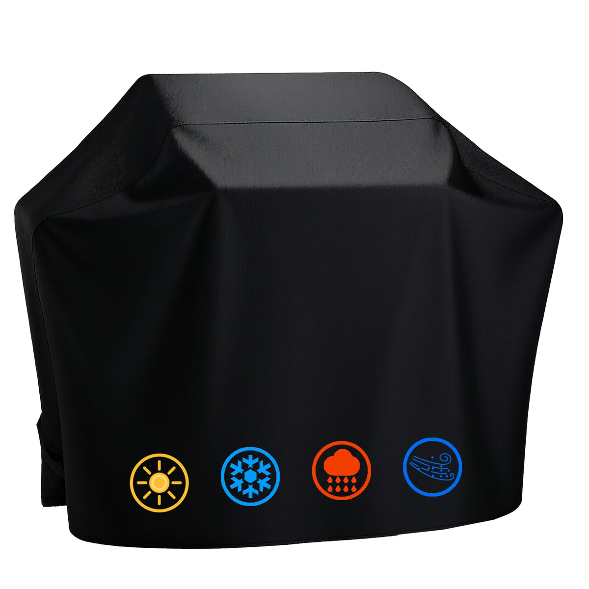 YQSZWJ grill cover 40inch front view protects grill from rain and sun.