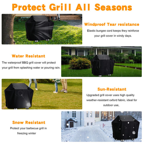 YQSZWJ grill cover 40inch storage bag friendly design for easy maintenance.