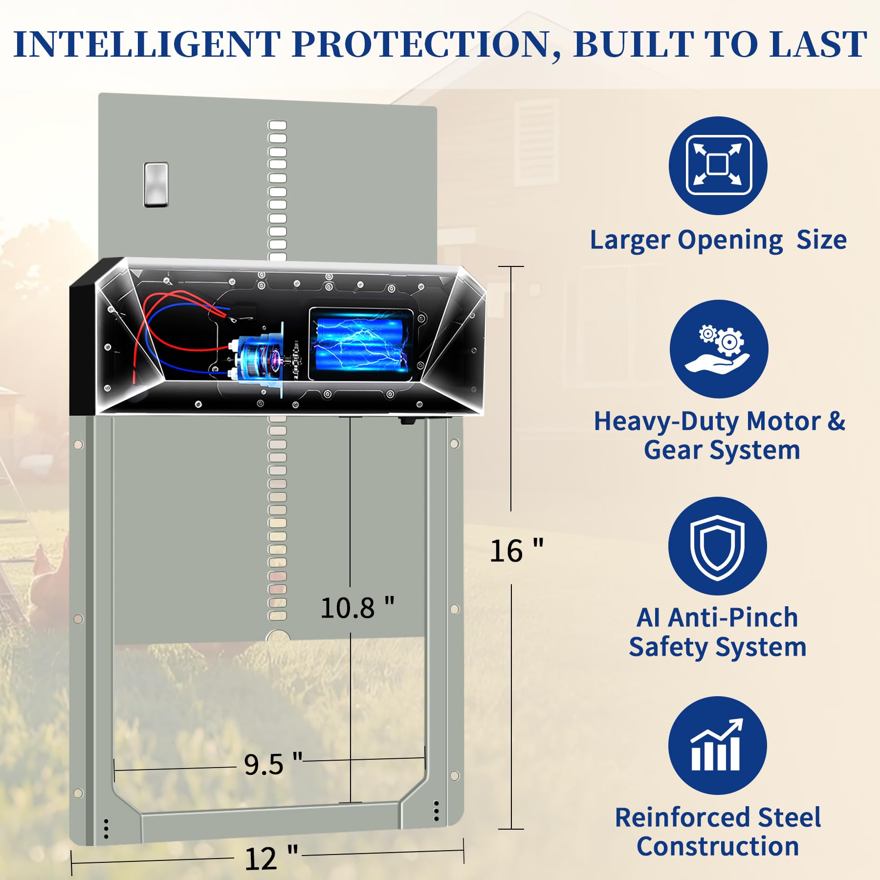 YQuiet coop door remote control for convenient, on-demand entry