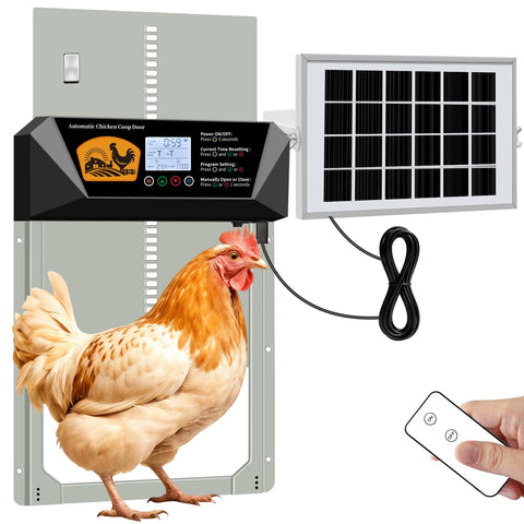 YQuiet coop door solar-powered operation for hands-free poultry access