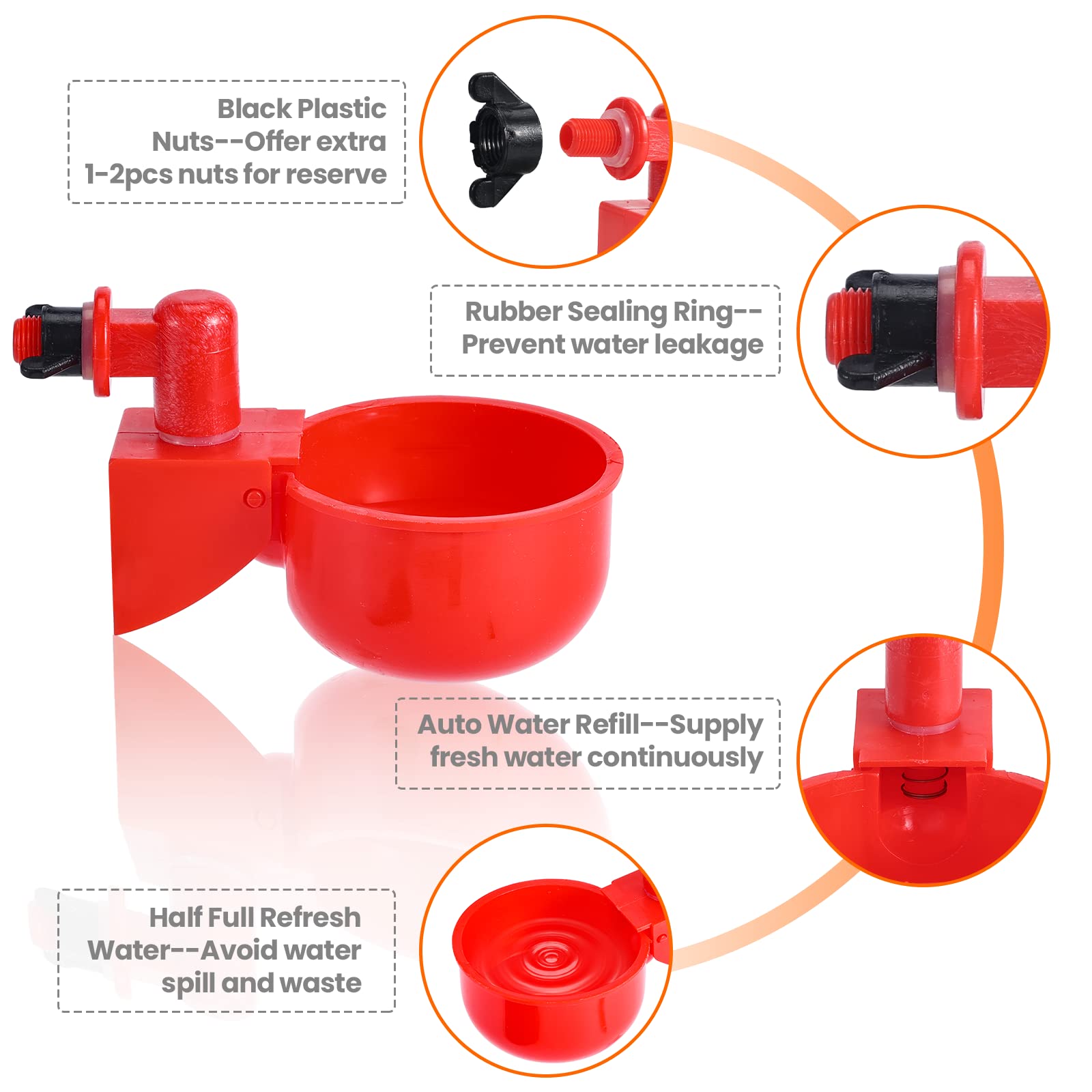 Yrangee automatic-fill keeps water at the right level for busy coops.