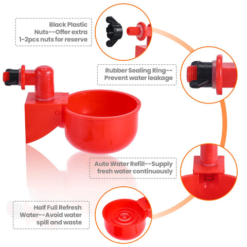 Yrangee automatic-fill keeps water at the right level for busy coops.