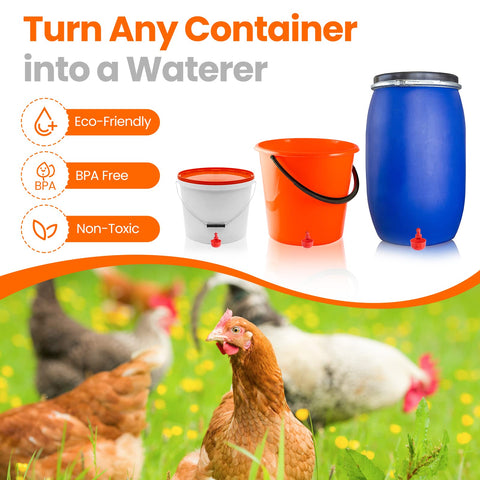 Yrangee BPA-free cups offer safe, durable poultry hydration.