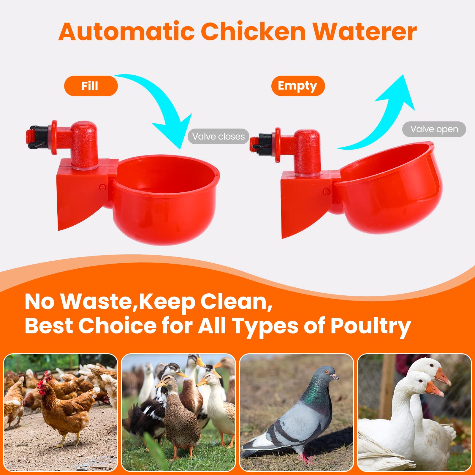 Yrangee waterer cups installation guide for quick DIY setup with containers.