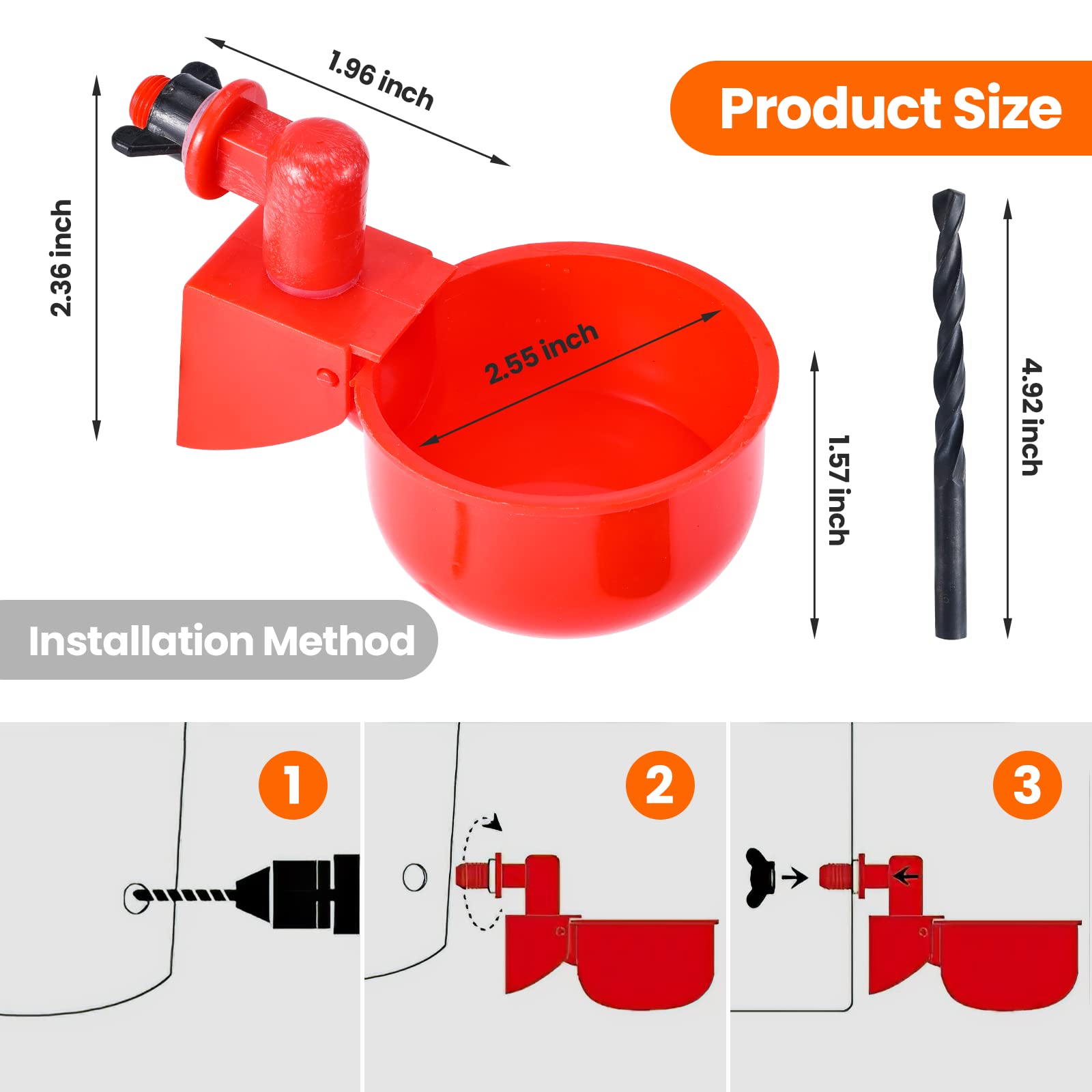 Yrangee upgraded wing-nuts provide a firmer, longer-lasting attachment.