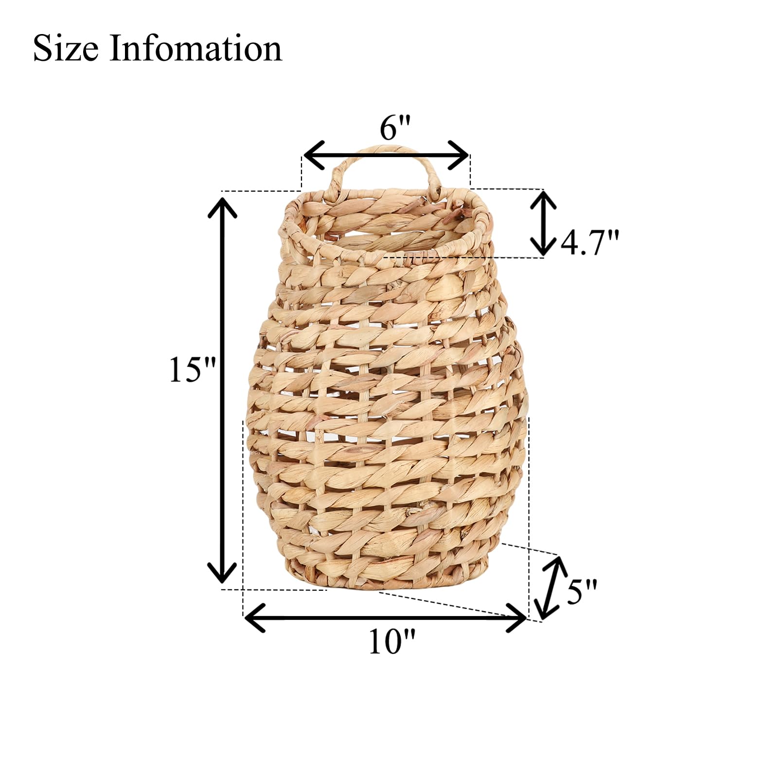 YRMTKIHE woven basket for indoor or covered outdoor use