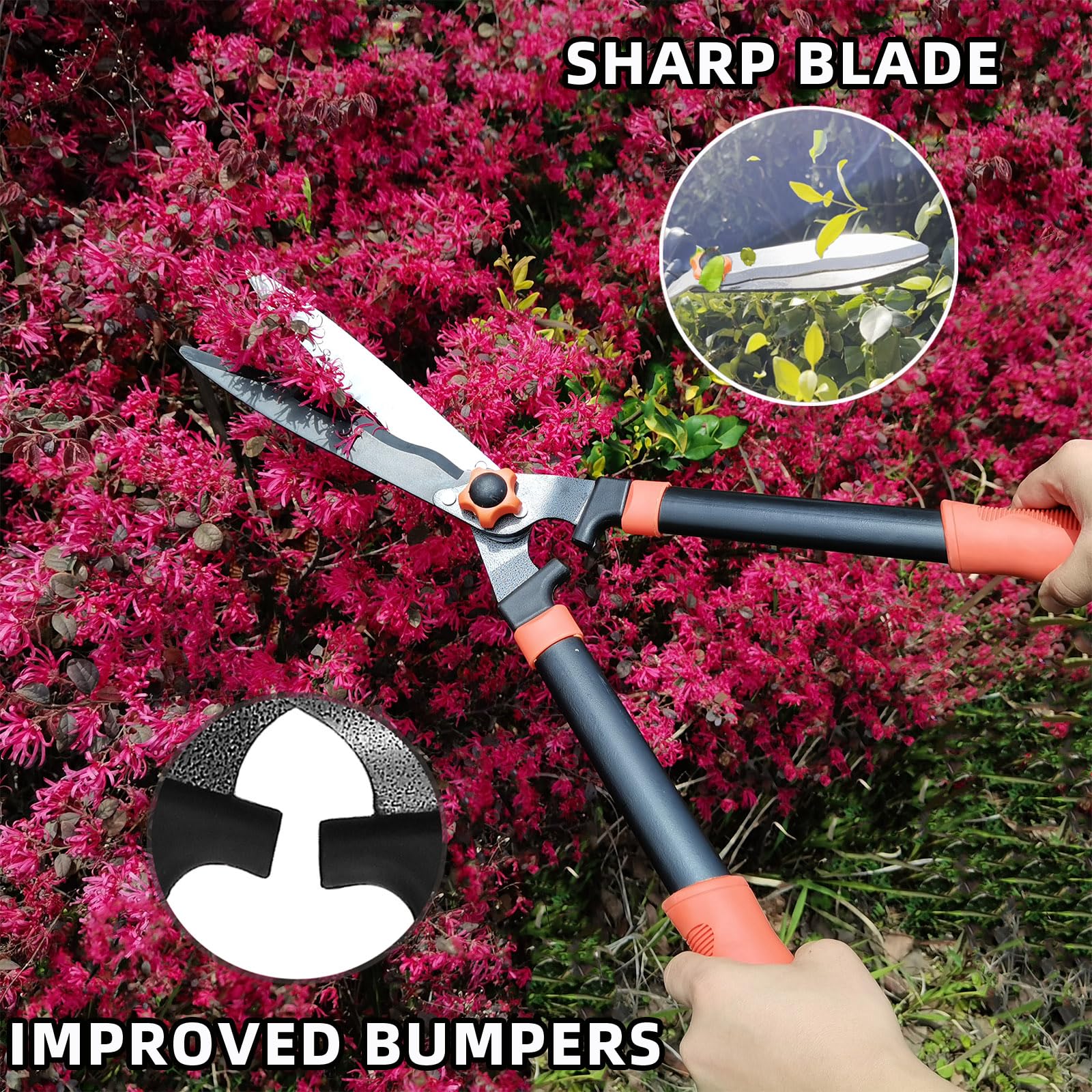 YRTSH 8-inch pruning shears delivering precise cuts.