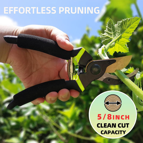 YRTSH ergonomic soft-grip handle improves pruning comfort