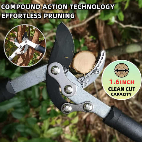 YRTSH Lopper demonstrates compound action power for thick branches.