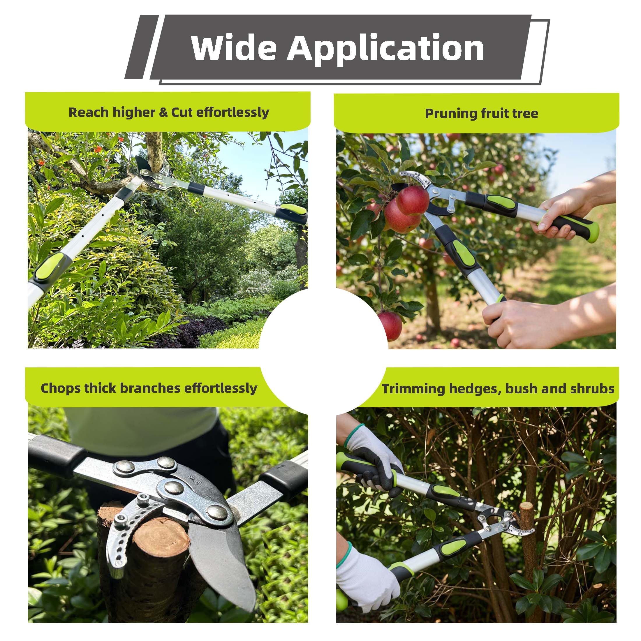 YRTSH loppers ideal for trimming green and dry branches in garden